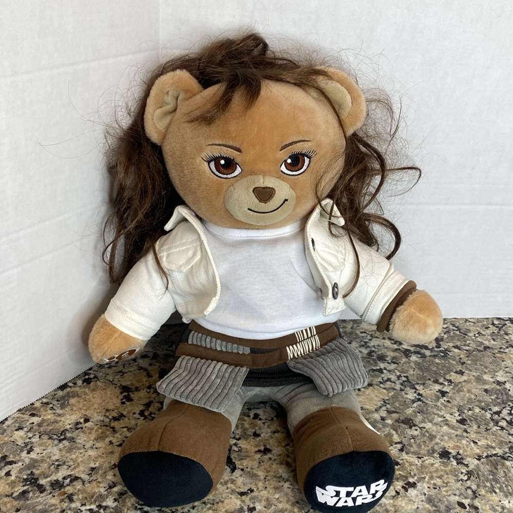 Rare Build A Bear Star Wars Rae W Hair Last Jedi Teddy Bear PlushRare
